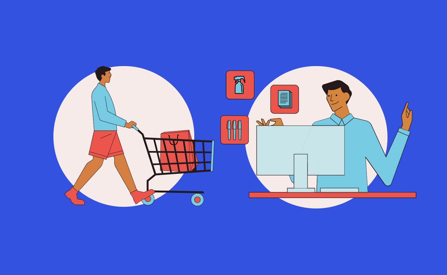 online vs. in store shopping hero image